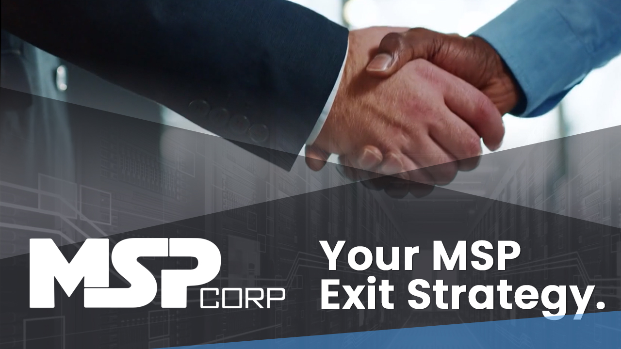 Two professionals shaking hands, representing a structured MSP transition and partnership