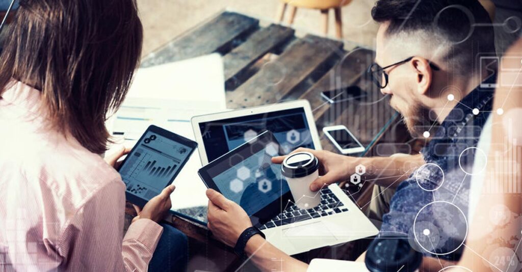 Technology, Tablets, Seated, Displays