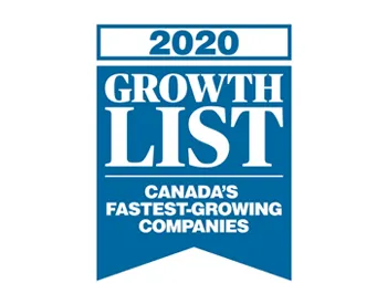 Growth List Fastest Growing Company 2020 Award