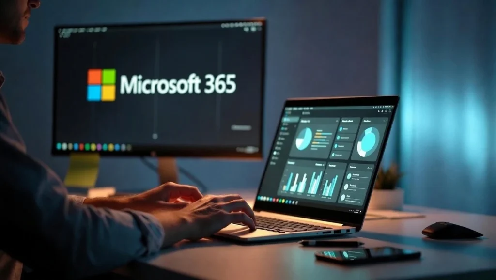 Person working on an analytics page on their laptop