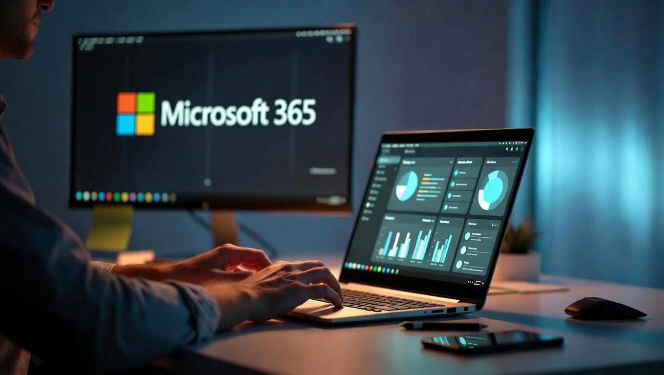 Person working on an analytics page on their laptop