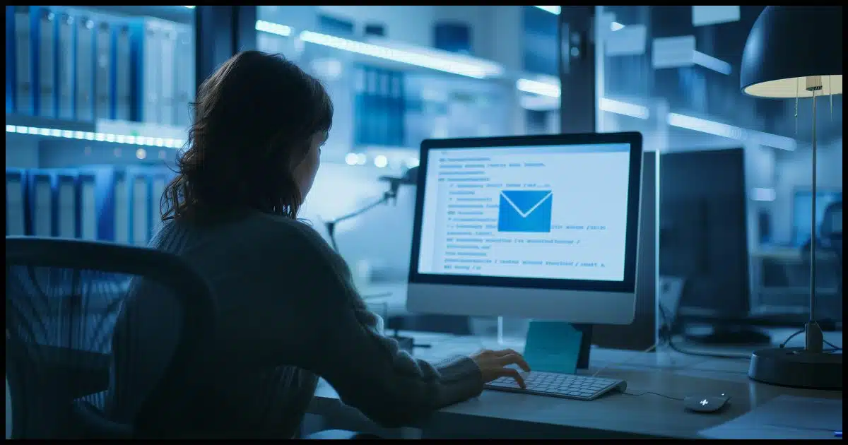 Lady sitting at desktop computer working